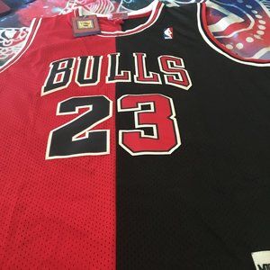 Michael Jordan Chicago bulls Split Hardwood Classics Jersey